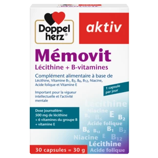 Illustration of the product packaging Doppelherz aktiv Mémovit front view